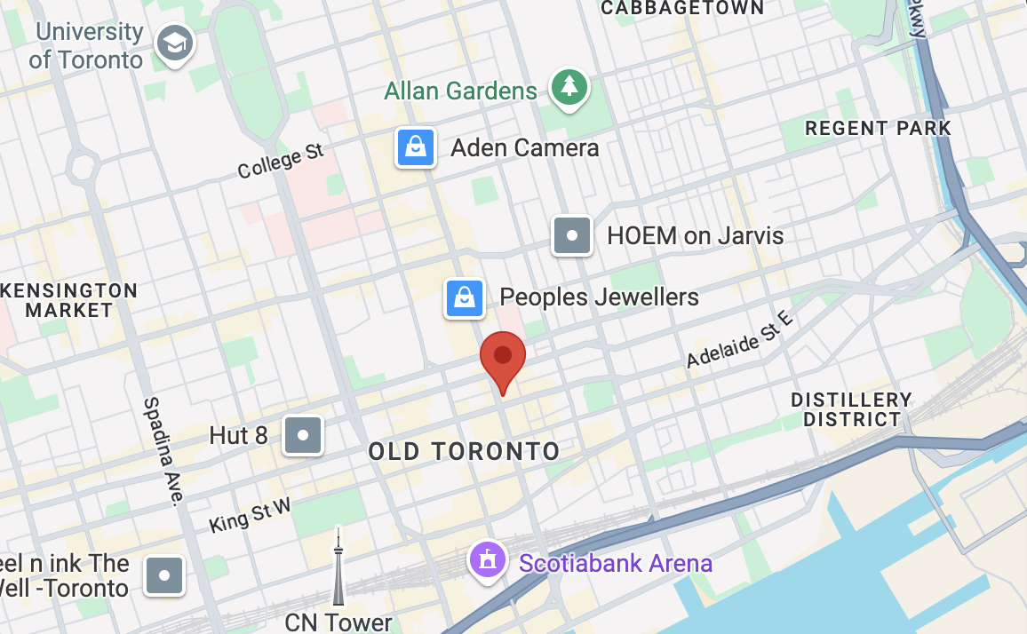 Map of our Vancouver office
